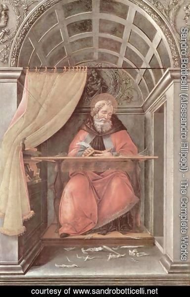 Sandro Botticelli (Alessandro Filipepi) - St Augustine in His Cell 1490-94