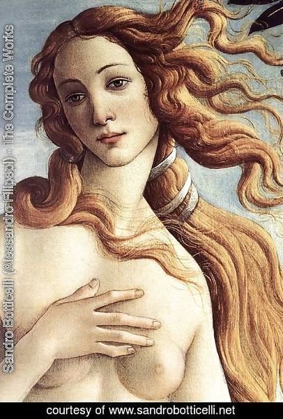 Sandro Botticelli (Alessandro Filipepi) - The Birth of Venus (detail 3) c. 1485