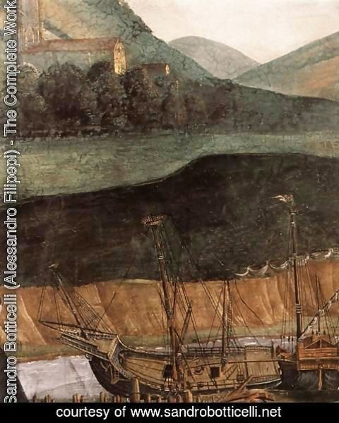 Sandro Botticelli (Alessandro Filipepi) - The Punishment of Korah and the Stoning of Moses and Aaron (detail 6) 1481-82