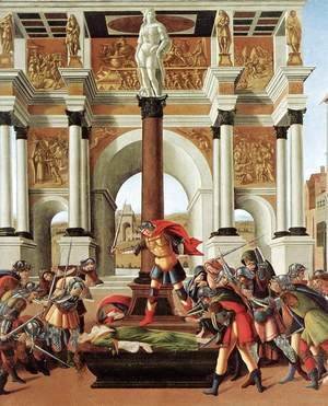 Sandro Botticelli (Alessandro Filipepi) - The Story of Lucretia (detail 2) 1496-1504