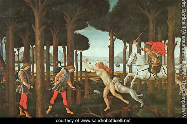 The Story of Nastagio degli Onesti (first episode)  c. 1483
