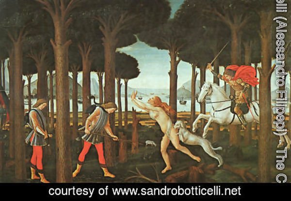 Sandro Botticelli (Alessandro Filipepi) - The Story of Nastagio degli Onesti (first episode)  c. 1483
