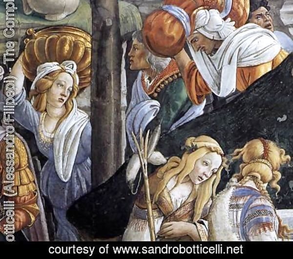Sandro Botticelli (Alessandro Filipepi) - The Trials and Calling of Moses (detail 6) 1481-82
