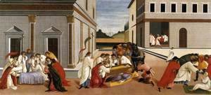 Sandro Botticelli (Alessandro Filipepi) - Three Miracles of St Zenobius 1500-05