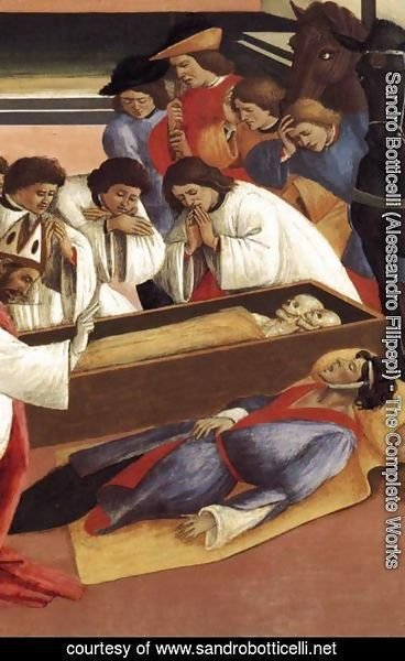 Sandro Botticelli (Alessandro Filipepi) - Three Miracles of St Zenobius (detail) 1500-05