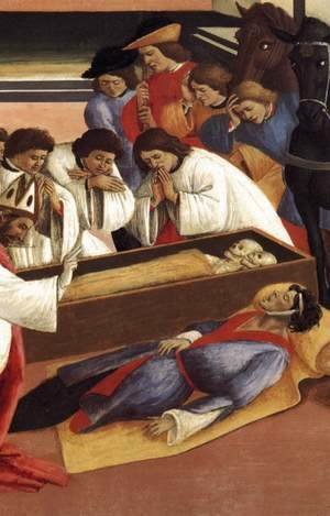 Sandro Botticelli (Alessandro Filipepi) - Three Miracles of St Zenobius (detail) 1500-05