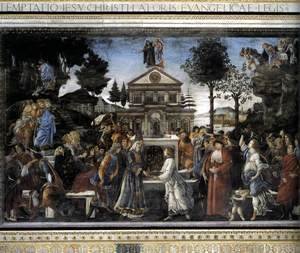 Sandro Botticelli (Alessandro Filipepi) - Three Temptations of Christ 1481-82