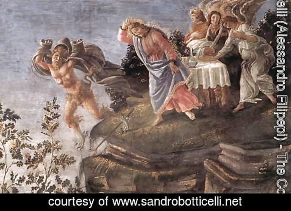 Sandro Botticelli (Alessandro Filipepi) - Three Temptations of Christ (detail 6) 1481-82