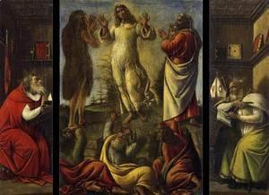 Sandro Botticelli (Alessandro Filipepi) - Transfiguration, St Jerome, St Augustine c. 1500