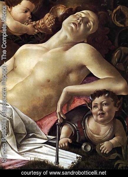 Sandro Botticelli (Alessandro Filipepi) - Venus and Mars (detail) c. 1483